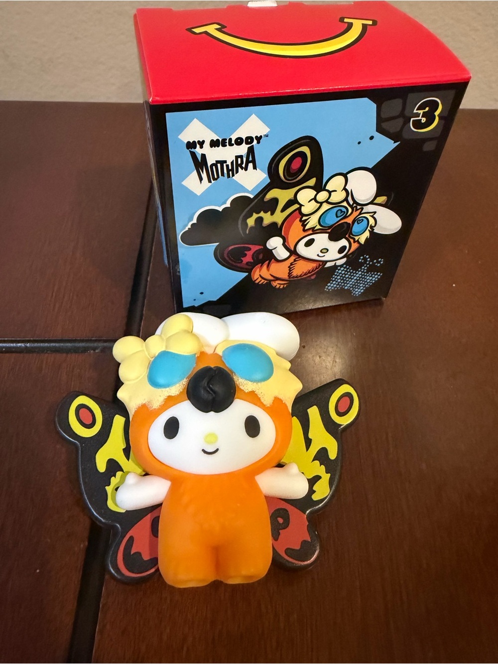 My Melody x Mothra Hello Kitty And Friends McDonald's Godzilla Toy #3 NEW w/ Box